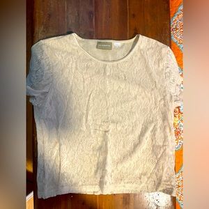 Liz Claiborne vintage yellow lace shirt size L